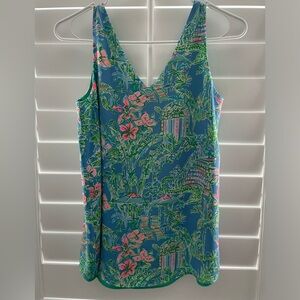 Lilly Pulitzer Florin Sleeveless Top -Boca Blue Beneath The Bougainvillea, XXS